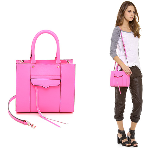 Rebecca Minkoff  MAB Mini Tote Rose Fluo