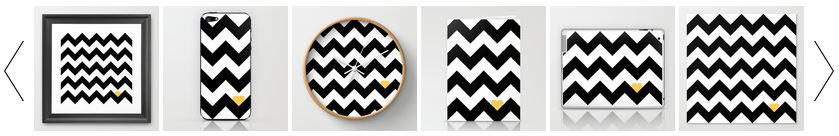 Cœur & Chevron - Jaune - Society6