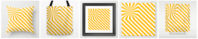 Explosion de rayures - Jaune - Society6