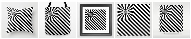 Explosion de rayures - Noir - Society6