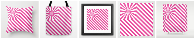 Explosion de rayures - Rose - Society6