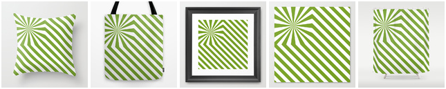 Explosion de rayures - Vert - Society6