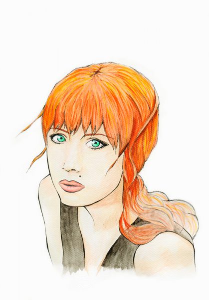 La jeune fille rousse